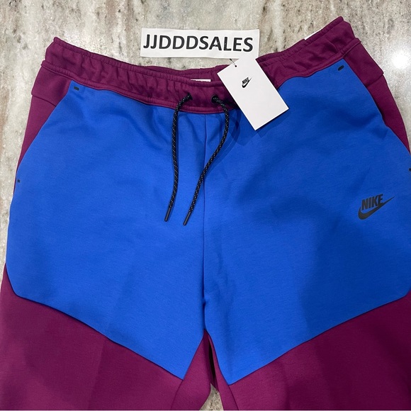 Nike Tech Fleece Pants Joggers Slim Fit Sangria Blue CU4495-610 Men’s Size XXL - Picture 6 of 12
